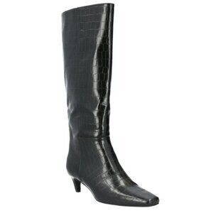 Scoop Women's Knee High Kitten Heel Boots Wide Calf Size 9W